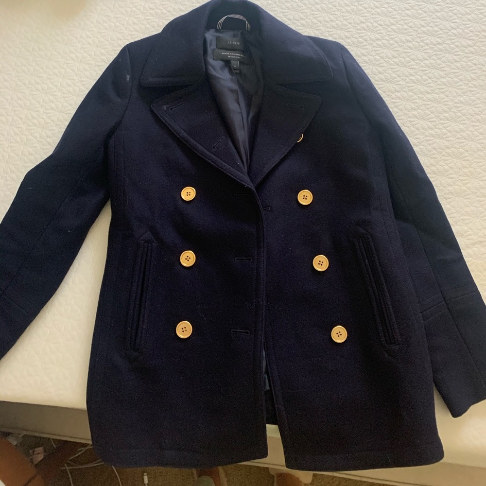 J crew wool cashmere jello gorilla stadium coat